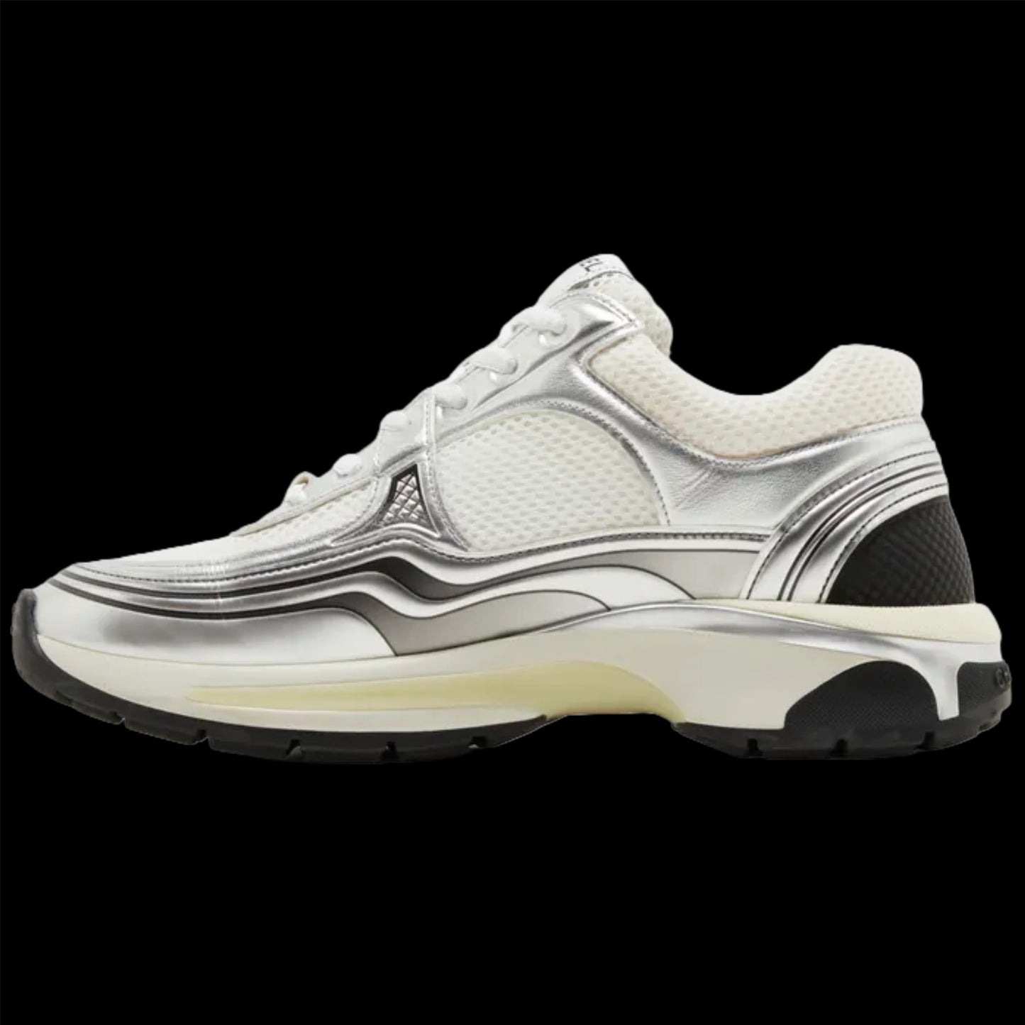 Chanel Wmns CC Logo Sneaker 'White Silver'