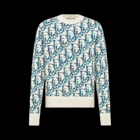 Pull Dior Motif Blue & White