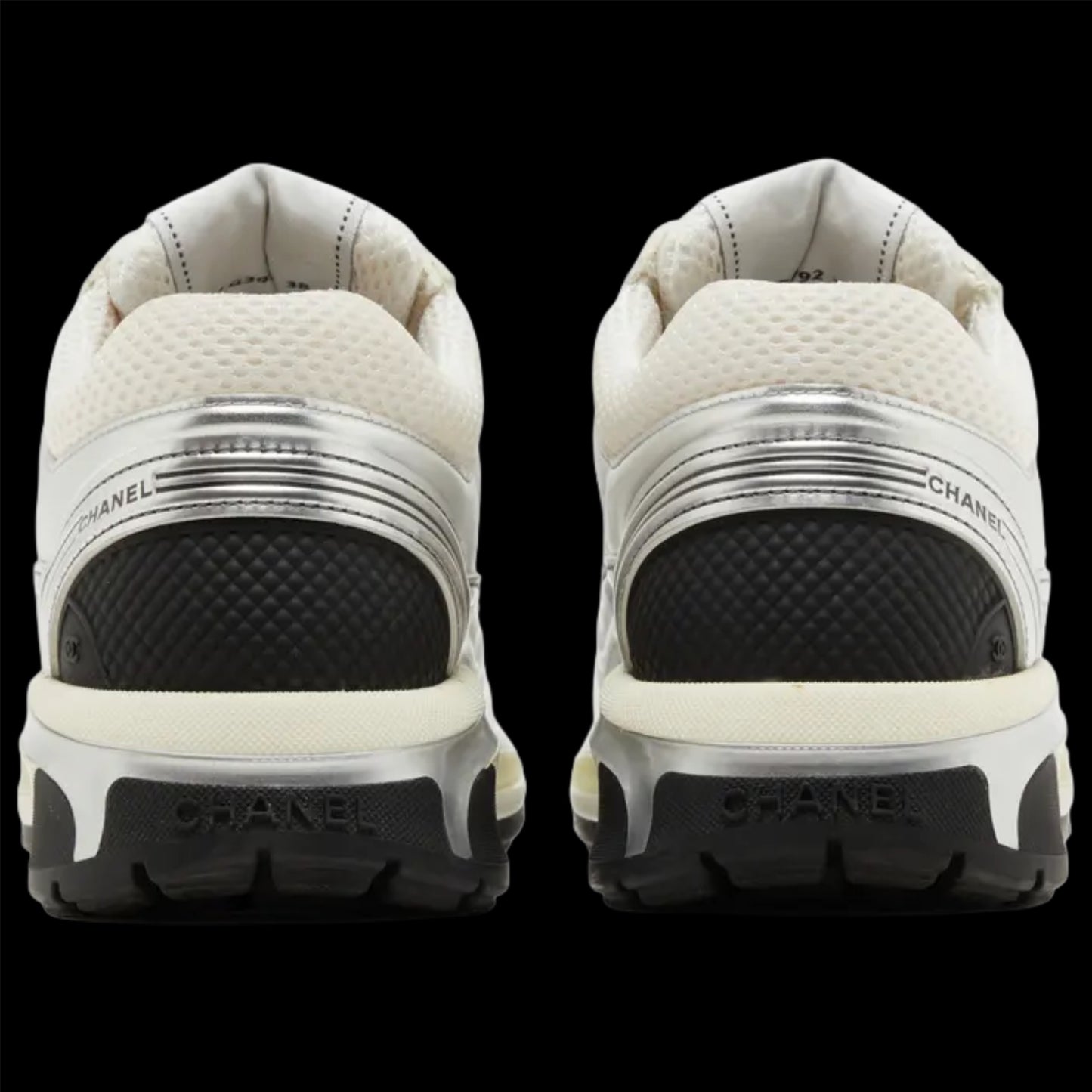 Chanel Wmns CC Logo Sneaker 'White Silver'