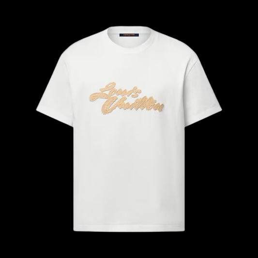 LV White Logo Beige